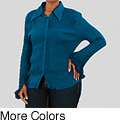 La Cera Womens Plus Size Half zip Pullover Fleece Jacket   