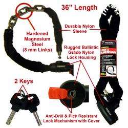 New 2 Trimax Bicycle/Motorcycle/ATV Security Chain Lock  