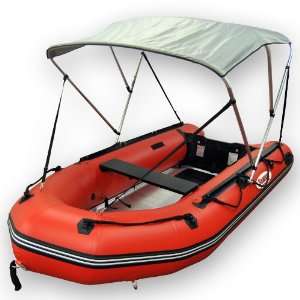 Aluminum Bimini Top for 9.5 to 10.8 ft Inflatable Boat, 3 Bow Design 