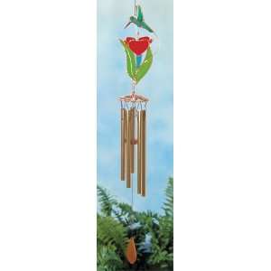  Stained Glass 20 Hummingbird Wind Chime Patio, Lawn 
