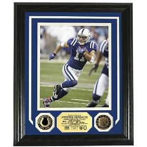 Anthony Gonzalez Indianapolis Colts Photo Mint with Two 24KT Gold 
