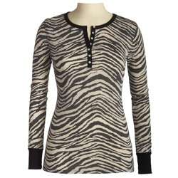 NEW Ariat Womens Zebra Henley Shirt 10007494 B/W  