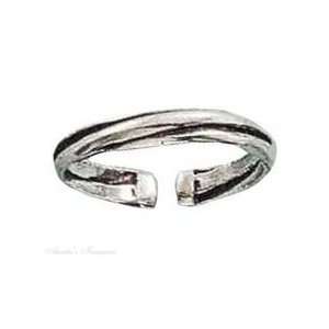  Sterling Silver 3 Band Thumb Ring Size 6 Jewelry