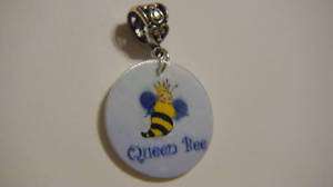 Queen Bee Pendant Charm bumblebee jewelry adorable cute  