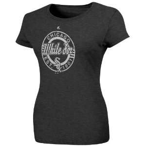  Sox Tee  Majestic Chicago White Sox Ladies Retroized Heathered 