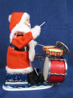 Vintage ALPS Drumming Happy Santa Tin Battery Japan  