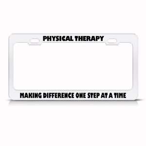 Physical Therapy Difference Step Career Profession License Plate Frame 