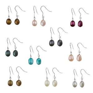   Silver Baroque Freshwater Cultured Earrings, Set of 10 Jewelry