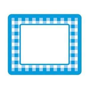 Blue Gingham Name Tags