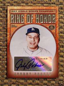 2009 TOPPS RING OF HONOR JOHNNY PODRES AUTO LA DODGERS*  