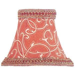  Red Jacquard Candelabra Shade Fabric
