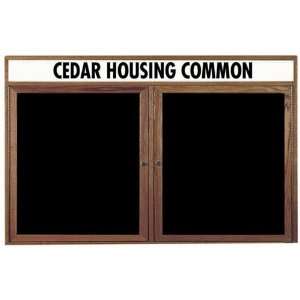  Enclosed Changeable Letter Board Frame Color Walnut Stain 