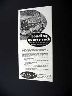 EIMCO Front End Loader Loading Quarry Rock print Ad  
