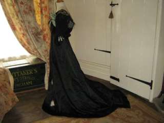 Amazing antique Edwardian silk & velvet evening gown  
