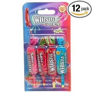 Chupa Chups Whistle Pops, 4 Count Packages (Pack of 12)  