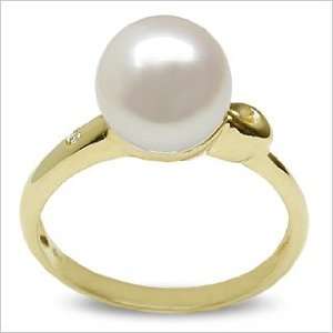   Drop Japanese Akoya Cultured Pearl Ring American Pearl Jewelry
