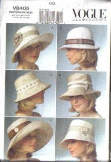 Vogue Sewing Pattern Headwear Handbag or Accessories ~  