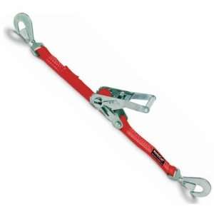  MasterCraft 400008 Ratchet Strap With Snap Hooks Red 1in x 