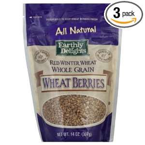Earthly Delights Wheat Berries, 14 Ounce (Pack of 3)  