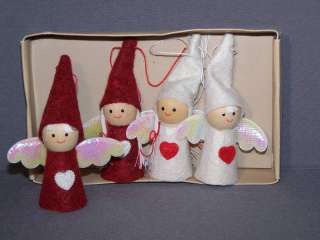 Scandinavian Swedish Christmas Ornaments 4 Angels Elves  