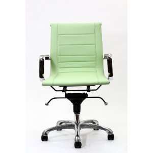   Chair in Green Vinyl   Ships in 24 Hours with Money Back Guarantee