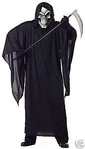 Men Scary Grim Reaper Plus Size Halloween Costume  