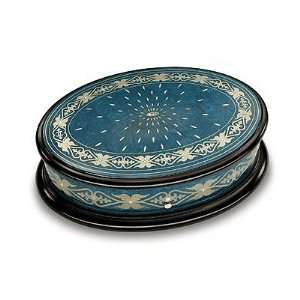  Beautiful Blue Oval Music Box with Amazing Design and 3.72 