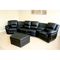 Beldon 7 piece Leather Recliner Home Theater Set  