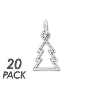   Silver Christmas Tree Outline Charm   20 Pack Arts, Crafts & Sewing