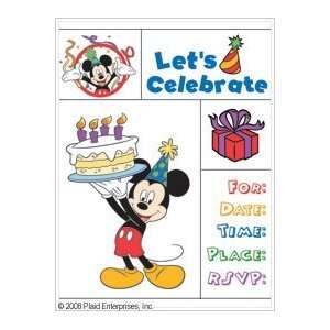 Disney / All Night Media 5 Piece Mounted Stamp Set MICKEY MOUSE PARTY 