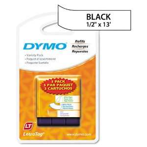  DYMO  LetraTag Paper/Plastic Label Tape Value Pack, 1/2in 