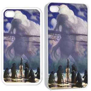  cthulhu rising 1 iPhone Hard 4s Case White Cell Phones 