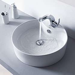 Kraus Typhon Single Lever Basin Faucet and Pop Up Drain with Overflow 