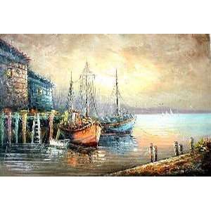  Fine Oil Painting, Harbour SH09 30x40