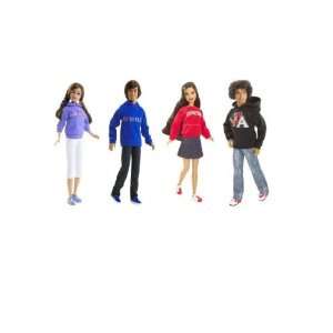 High School Musical 3 Senior Year Off to College Doll Set of 4  Toys 