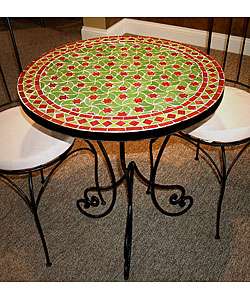 Mediterranean Round Mosaic Table (Morocco)  