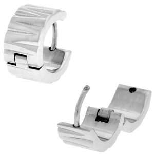  Inox Jewelry 316L Stainless Steel Huggy Earrings Jewelry
