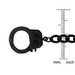 Black Stainless Steel Handcuff Bracelet  