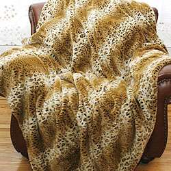 Oversize Cheetah Faux Fur Throw Blanket (60 in. x 84 in.)   