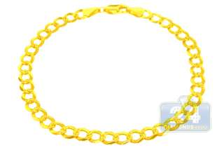 10K Yellow Gold Mens Miami Cuban Bracelet 8 1/16 inches  