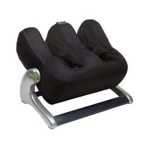 Human Touch Faux Suede Calf/Foot Massager Ottoman 3.0   Black  