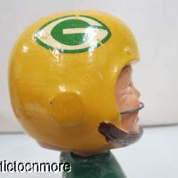 1960s GREEN BAY PACKERS REAL FACE BOBBLE HEAD NODDER NFL FOOTBALL 