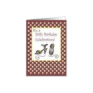  70th Birthday Invitation Shoes Woman Card Toys & Games
