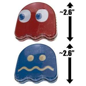 Pac Man Ghost Sours Candy 2 Tin Box Pack Grocery & Gourmet Food