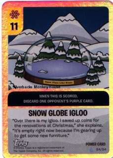 CLUB PENGUIN JITSU   SNOW GLOBE IGLOO POWER CARD 84  