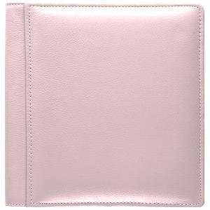  Baby pink pebble grain leather #101 album with fold out 