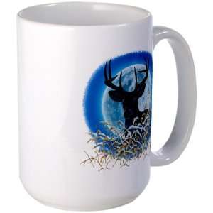   Large Mug Coffee Drink Cup Deer Moon Deer Hunting 