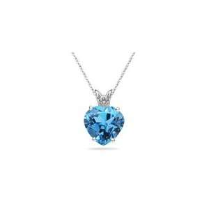  0.89 Cts Swiss Blue Topaz Pendant in Platinum Jewelry