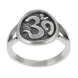 Sterling Silver Ohm Ring  