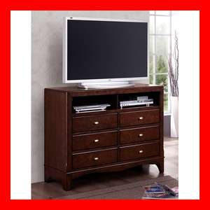   Modern Style Wood Brown TV Stand Media Center Living Room Furniture